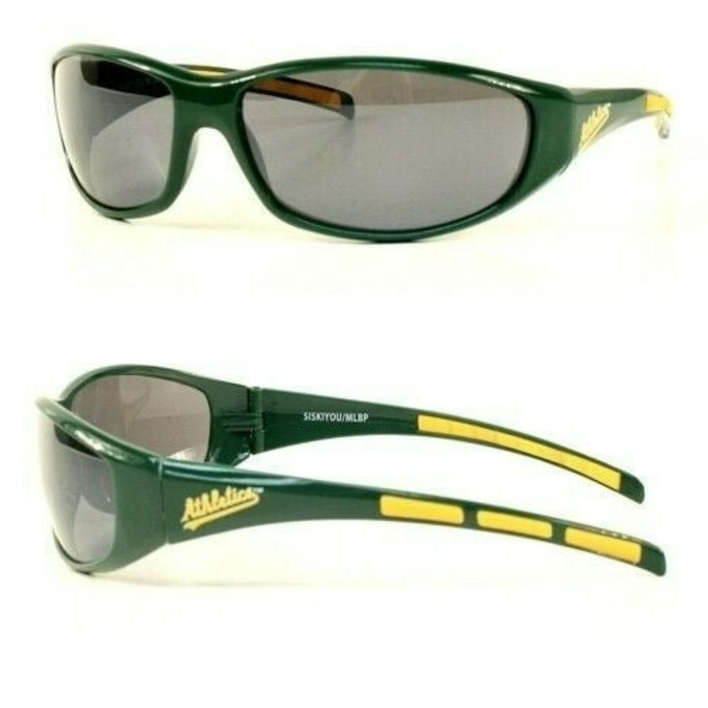 OAKLAND ATHLETICS SUNGLASSES 3 DOT WRAP UV 400 PROTECTION NEW LICENSED